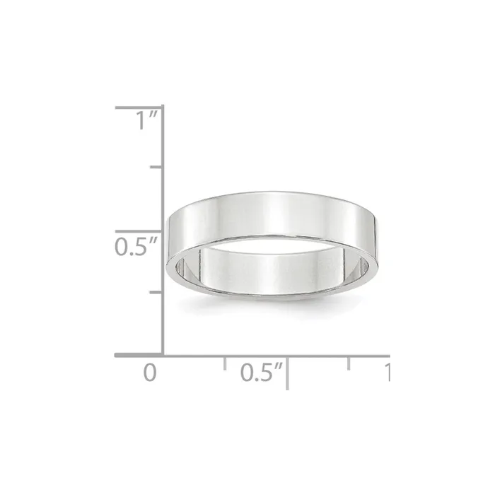 Goldia Rings Solid 10K White Gold 5mm Light Weight Flat MensWomens Wedding Band Ring Size 125 Goldia Rings Solid 10K White Gold 5mm Light Weight Flat MensWomens Wedding Band Ring Size 125