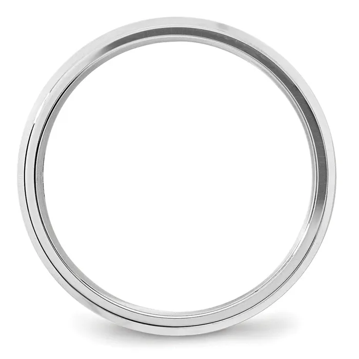 Rings Goldia Solid 10K White Gold 5mm Bevel Edge Comfort Fit MensWomens Wedding Band Ring Size 65