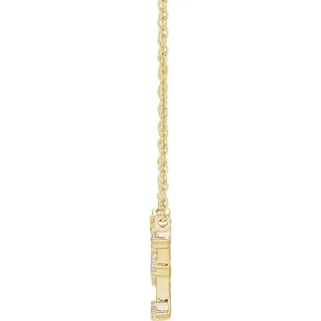14K Yellow Gold 18 CTW Natural Diamond Pisces 1618 Necklace TreasureFineJewelers Necklaces