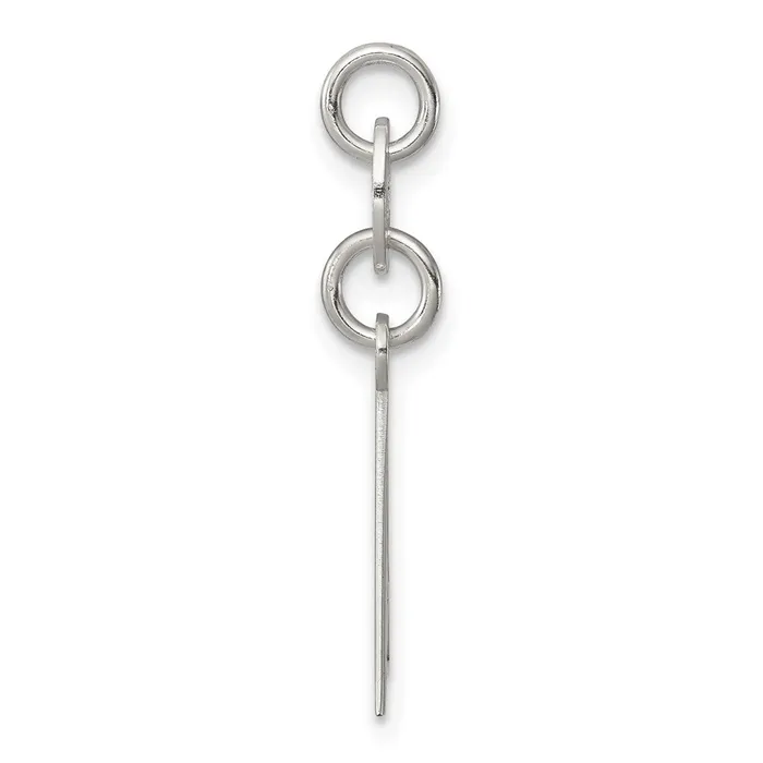 Sterling Silver Polished Evil Eye Charm TreasureFineJewelers Earrings