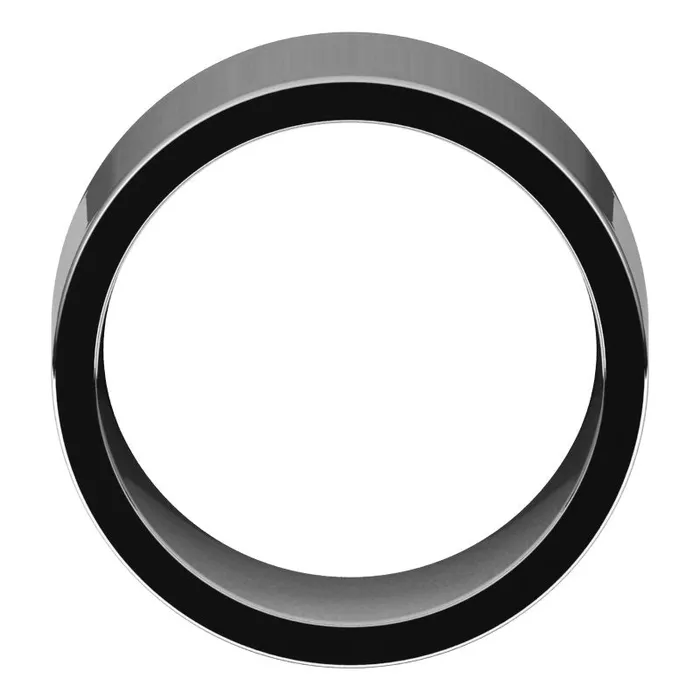 TreasureFineJewelers Rings 10K White Gold 12 mm flat comfort fit Wedding Band