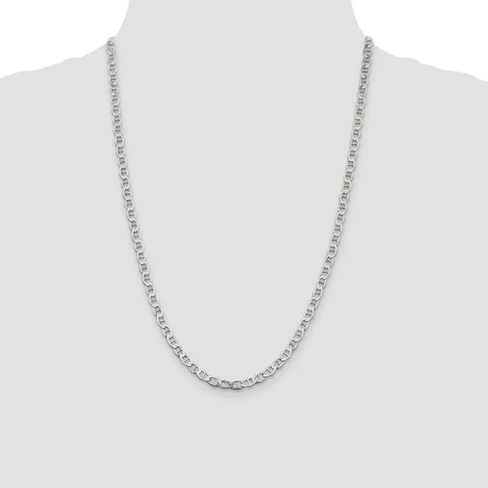TreasureFineJewelers Rings Sterling Silver 475mm Flat Anchor Chain