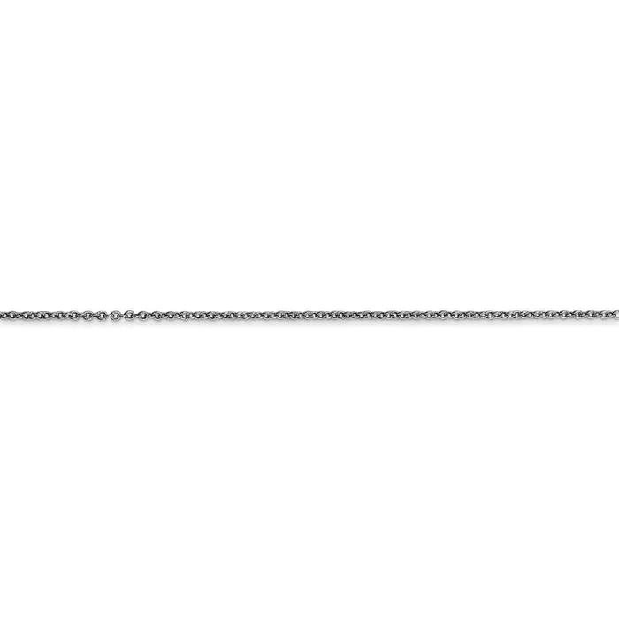 WB Choice Jewelry 14k WG 9mm Cable with Spring Ring Clasp ChainWBCPEN7518 Rings