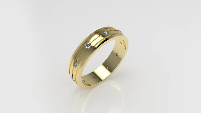 Jcm 21 jewelry Rings 14K Gold Ring with 10 DIAMONDS Stt Bezel For Men
