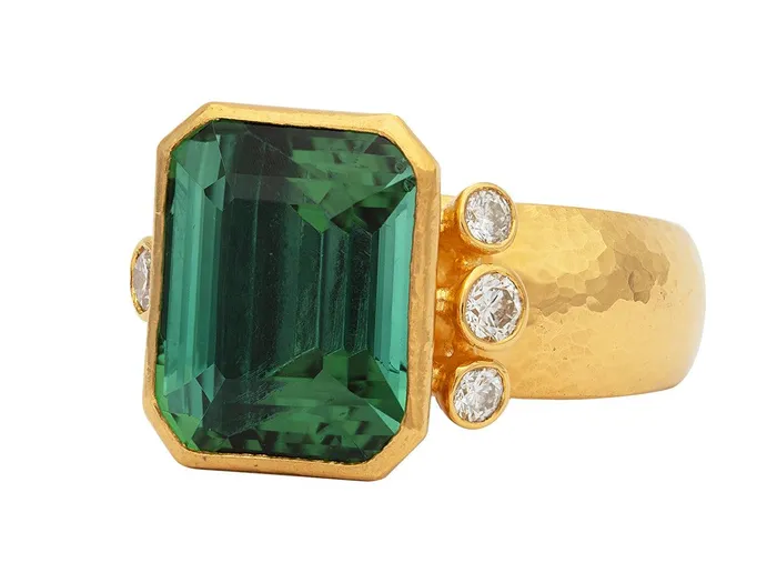 GURHAN Prism Gold Tourmaline Cocktail Ring 16x13mm Rectangle GG GOLD OOAK Rings