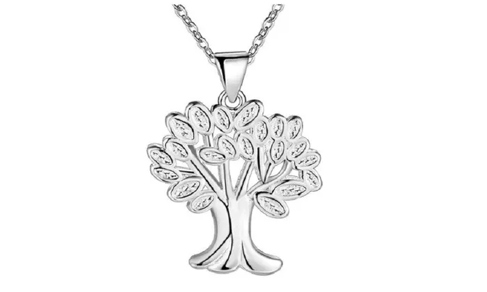Silver Fashion Tree ShapePendant Necklace sparklingselections Necklaces