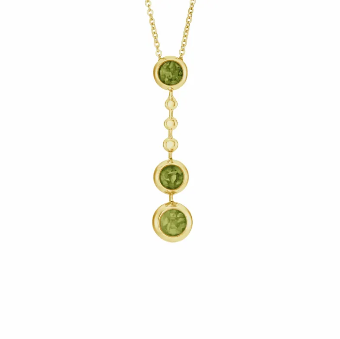 EverWith Ladies Rondure Triple Ball Drop Memorial Ashes Necklace EverWith Necklaces
