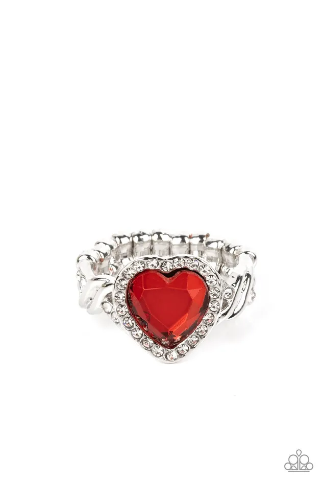 Rings Committed to Cupid Red Ring Jewelry by Bretta Paparazzi Accessories