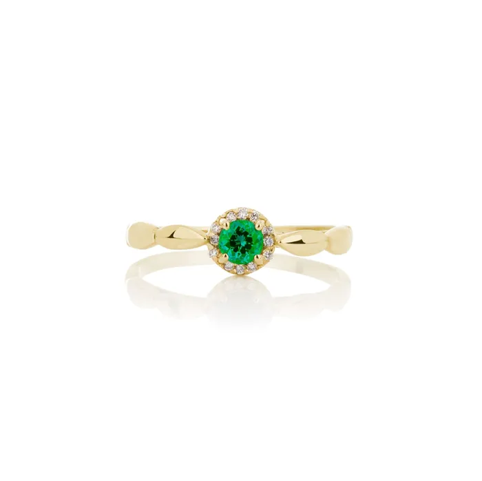 Womens emerald ring AURUM by Gubjrg Rings
