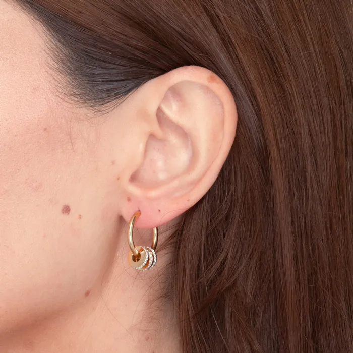 Camile Stone Luna Zirconia Hoop Earrings Earrings