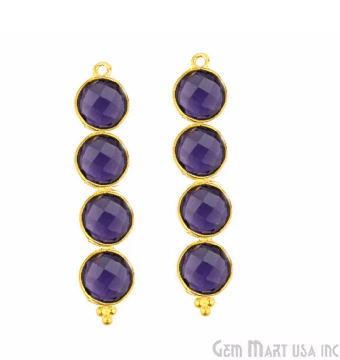 DIY Gemstone 42x9mm Bezel Component Gold Plated GemMartUSA PreStyled Sets