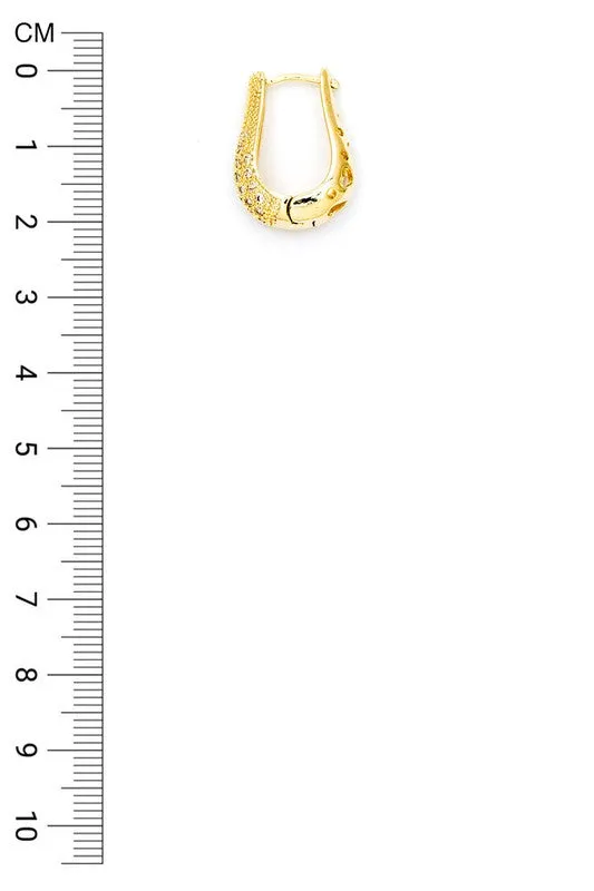 Earrings Micro Setting CZ Iconic Hoop Earrings LA Jewelry Plaza