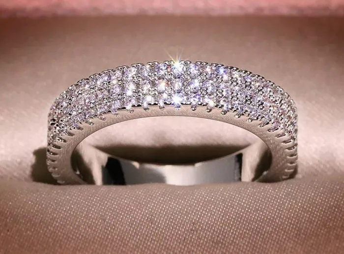 Eternity Ring Promise Ring Pav Diamond Ring Eternity Ring Diamond Iced Out Ring Engagement Rings Wedding Band Iced Ring Minx London Rings