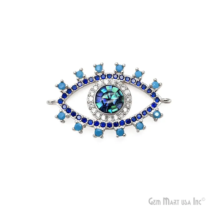 Evil Eye Charm Pendant 32x20mm Double Bail Evil Eye Bracelet Charm GemMartUSA Bracelets