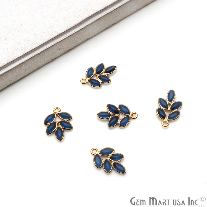 GemmartUSA PreStyled Sets DIY Iolite 17x11mm Gold Plated Chandelier Finding Component