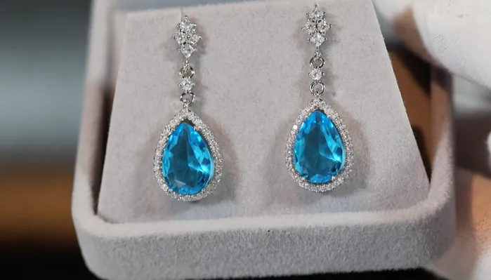 Lab Diamonds London Earrings Pear Diamond Earrings Blue Diamond Earrings Womens Diamond Earrings