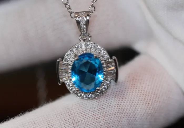 Lab Diamonds London Necklaces Blue Diamond Necklace Womens Blue Diamond Pendant