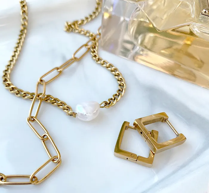 Mai Dsire Necklaces RICKY GOLD PAPERCLIP CHAIN NECKLACE