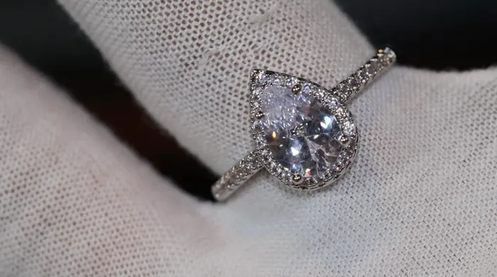 Rings Lab Diamonds London Pear Cut Diamond Ring Teardrop Ring Womens Diamond Wedding Ring