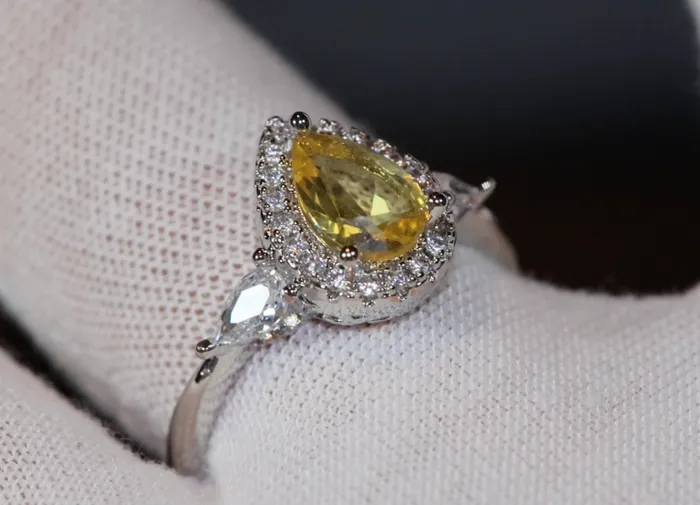 Rings Lab Diamonds London Teardrop Ring Yellow Diamond Ring Yellow Diamond Engagement Ring