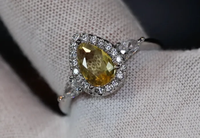 Rings Lab Diamonds London Teardrop Ring Yellow Diamond Ring Yellow Diamond Engagement Ring