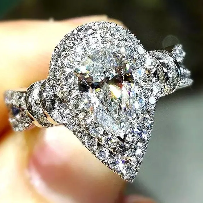 Rings Minx London Teardrop Ring Pear Shape Ring Teardrop Engagement Ring Tear Drop Ring Engagement Ring Diamond Rings Womens Wedding Rings