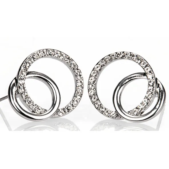 Silver Diamant Loop Earrings Elegant Gifts Earrings