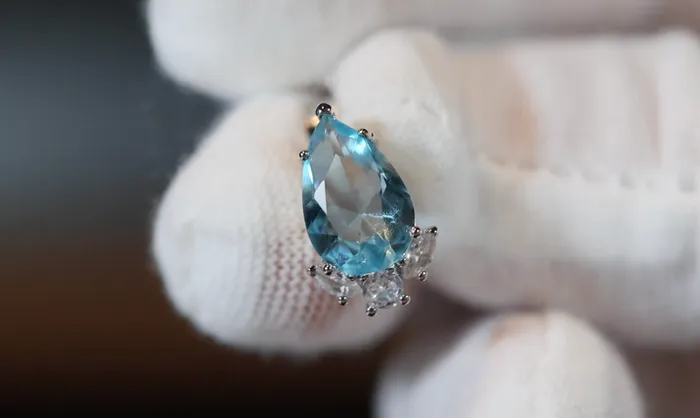 Womens Ear Studs Pear Shape Earrings Teardrop Earrings Blue Diamond Earrings Teardrop Earrings Womens Earrings Stud Earrings Lab Diamonds London Earrings