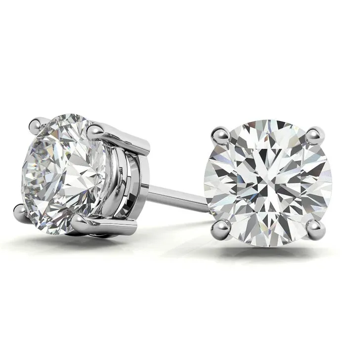 14K White Gold 150ctw Diamond Stud Earrings in Four Prong Basket Settings KP SANGHVI INC Earrings 14K White Gold 150ctw Diamond Stud Earrings in Four Prong Basket Settings KP SANGHVI INC Earrings
