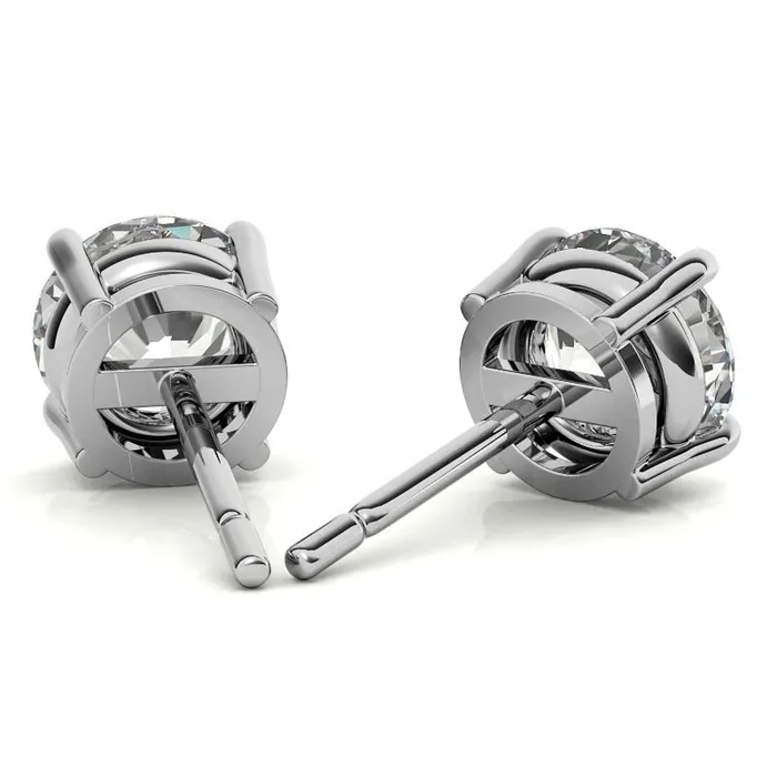14K White Gold 150ctw Diamond Stud Earrings in Four Prong Basket Settings KP SANGHVI INC Earrings 14K White Gold 150ctw Diamond Stud Earrings in Four Prong Basket Settings KP SANGHVI INC Earrings