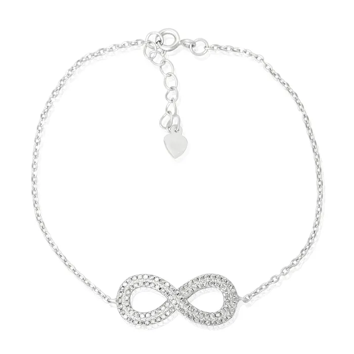 Bracelets Teeda BZ7002 Infinity Symbol Cubic Zirconia Bracelet