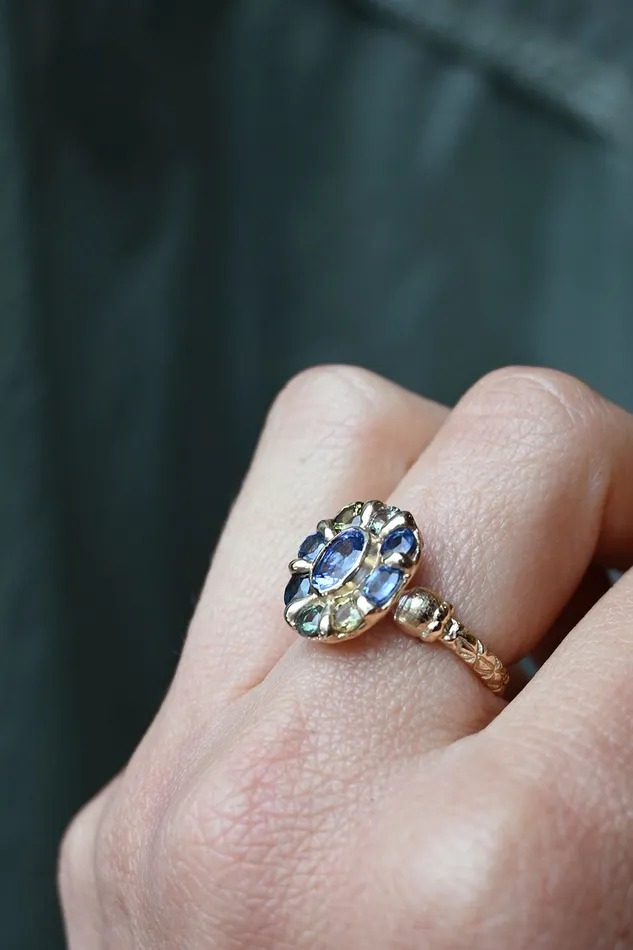 Ciara Bowles Rings Mega Blue Halo Ring