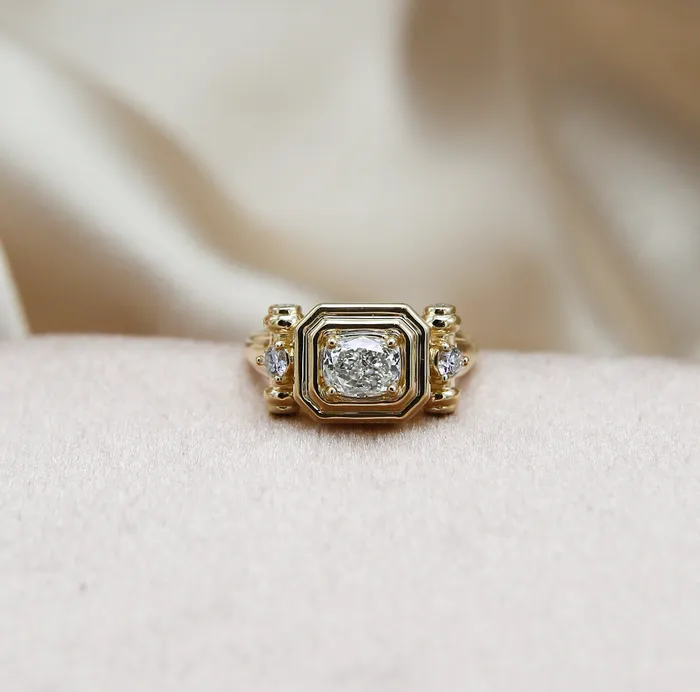 CIVAL Collective Rings Diana 14K Engagement Tank Ring Palacio for Cival