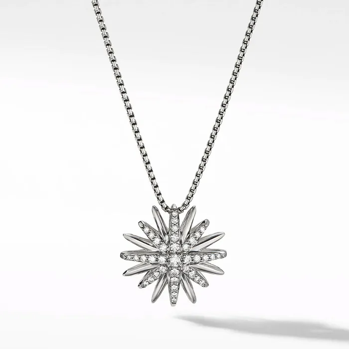 DAVID YURMAN INC Necklaces David Yurman Starburst Pendant in Sterling Silver with Diamonds