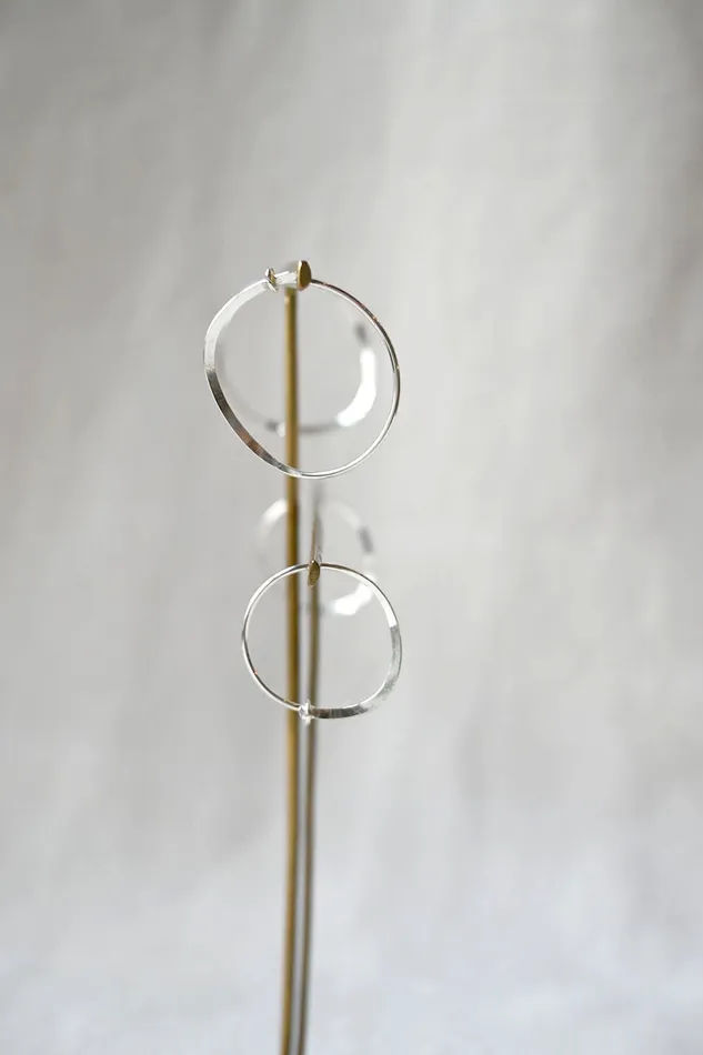Earrings Earring No 01 Silver Various Sizes Eline Fach