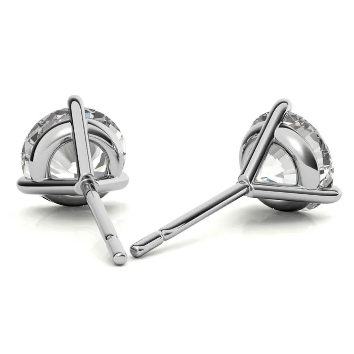 Earrings GEMS ONE CORPRATION 14K White Gold 1ctw Diamond Stud Earrings in Three Prong Martini Settings Earrings GEMS ONE CORPRATION 14K White Gold 1ctw Diamond Stud Earrings in Three Prong Martini Settings