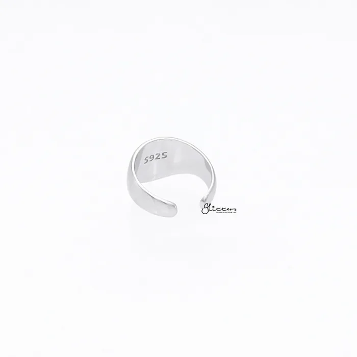 Earrings Glitters Non Pierced Sterling Silver Thick Conch Ear Cuff Silver