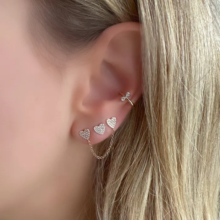 Earrings Izakov Diamonds Fine Jewelry 14K Gold Bowtie Diamond Ear Cuff