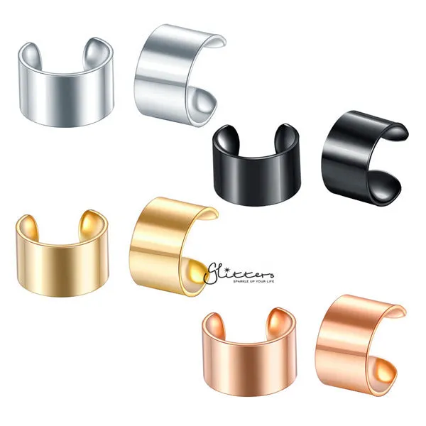 Glitters Earrings 316L Surgical Steel Plain Clip Ear Cuffs No Piercing Minimalist Ear Cuffs Glitters Earrings 316L Surgical Steel Plain Clip Ear Cuffs No Piercing Minimalist Ear Cuffs