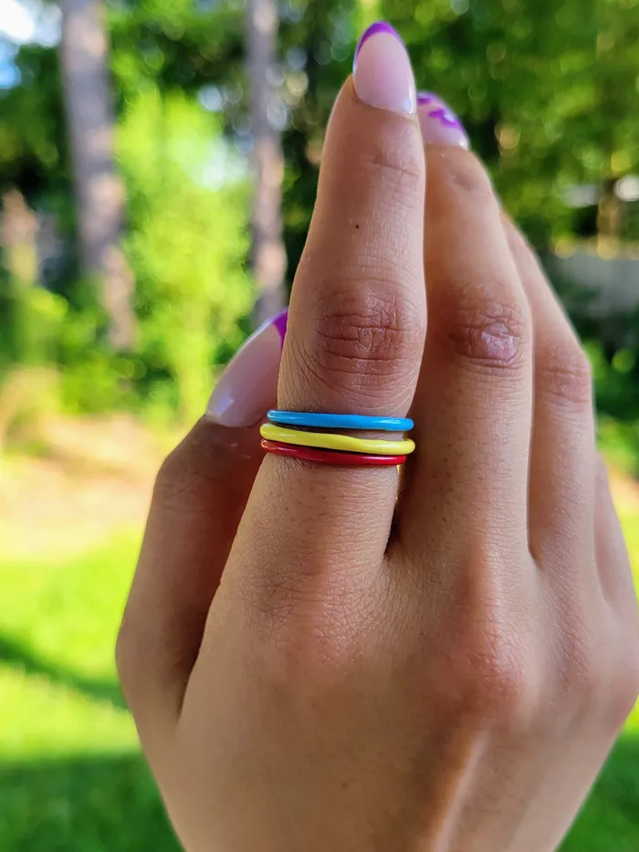 Love Ko Jewelry Rings COLOR THEORY RING STACK in Primary Colors