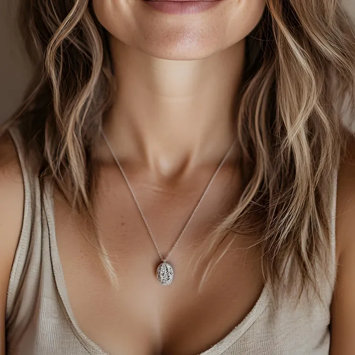 Necklaces brain necklace silver sciencejewelry1824