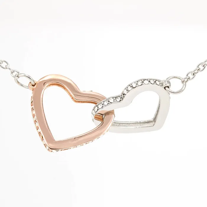 Necklaces Im Excited to Meet Your Little Person Gift for Pregnant Daughter in Law Interlocking Heart Pendant Necklace ShineOn Fulfillment