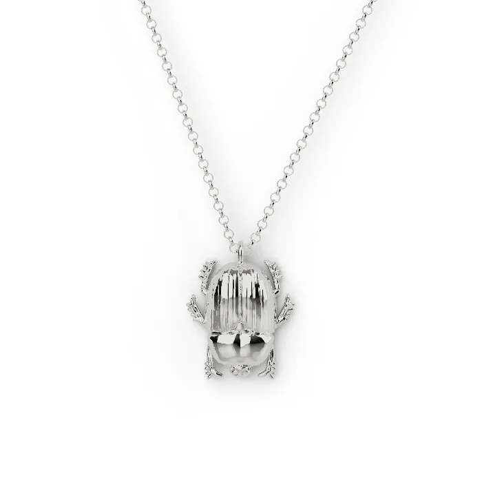 Necklaces sciencejewelry1824 scarab beetle necklace silver