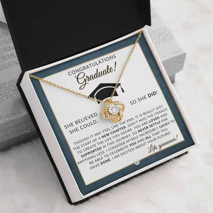 Necklaces ShineOn Fulfillment 2024 Graduation Party Gift For Her Beautiful Necklace Heartfelt Graduation Message 2024 Graduation Gift Idea For Her