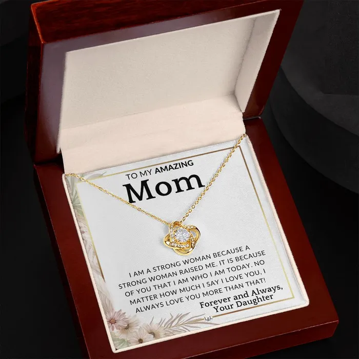 Necklaces ShineOn Fulfillment Gift for Mom A Strong Woman To Mother From Daughter Beautiful Womens Pendant Necklace Great For Mothers Day Christmas or Her Birthday