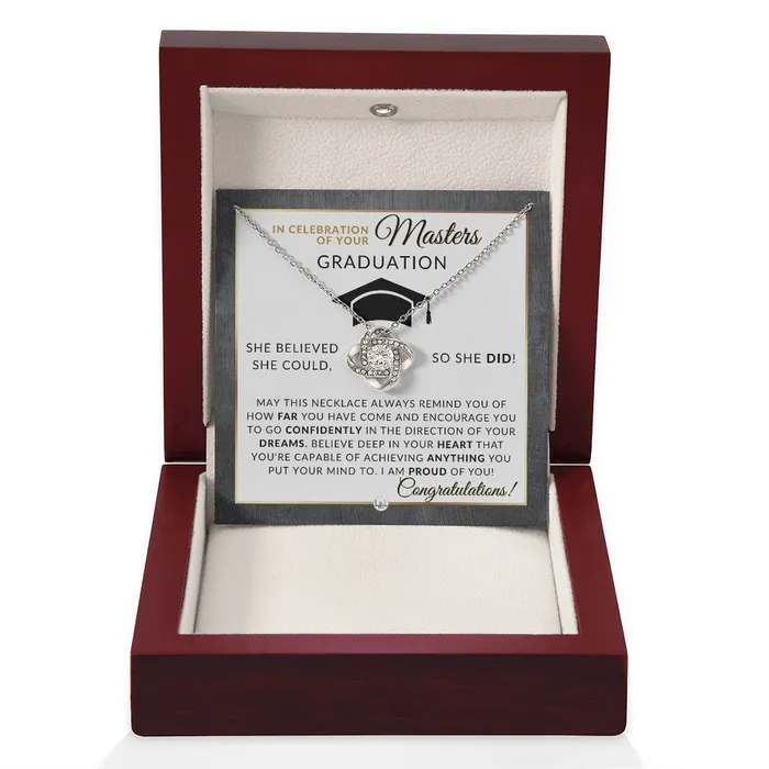 Necklaces ShineOn Fulfillment Masters Graduation Gift For Her Meaningful Milestone Necklace 2024 Graduation Gift Idea For A Woman