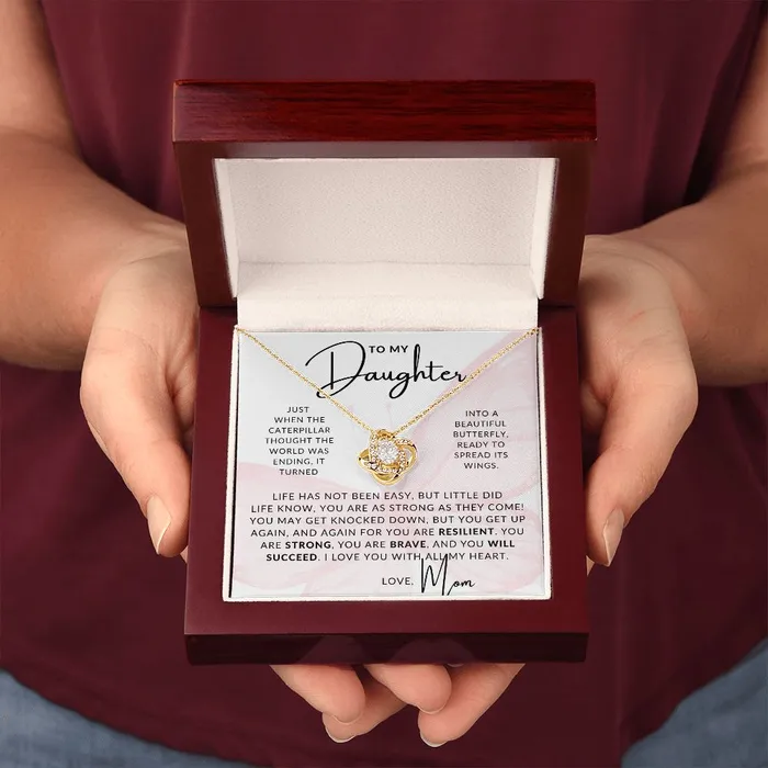 Necklaces ShineOn Fulfillment Spread Your Wings To My Daughter From Mom Mother to Daughter Gift Christmas Gifts Birthday Present Graduation Necklace Valentines Day