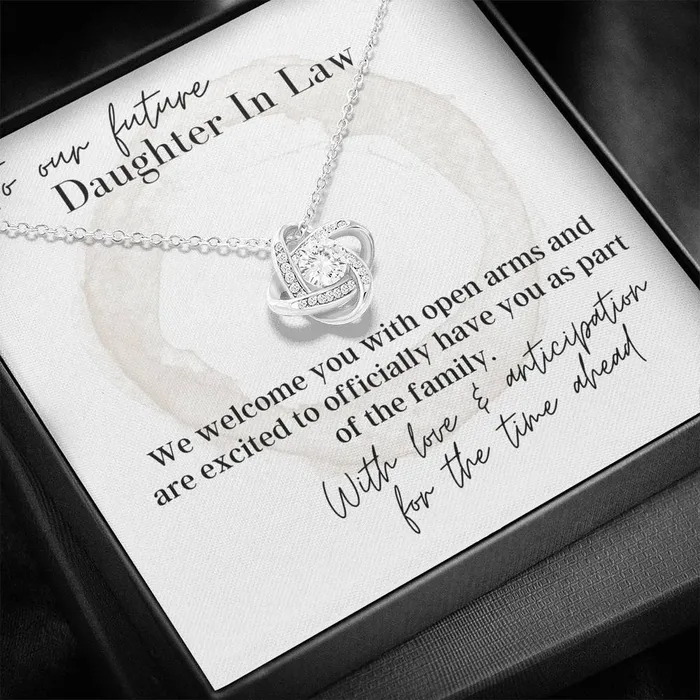 Necklaces ShineOn Fulfillment To Our Future Daughter In Law We Love You Love Knot Pendant Necklace
