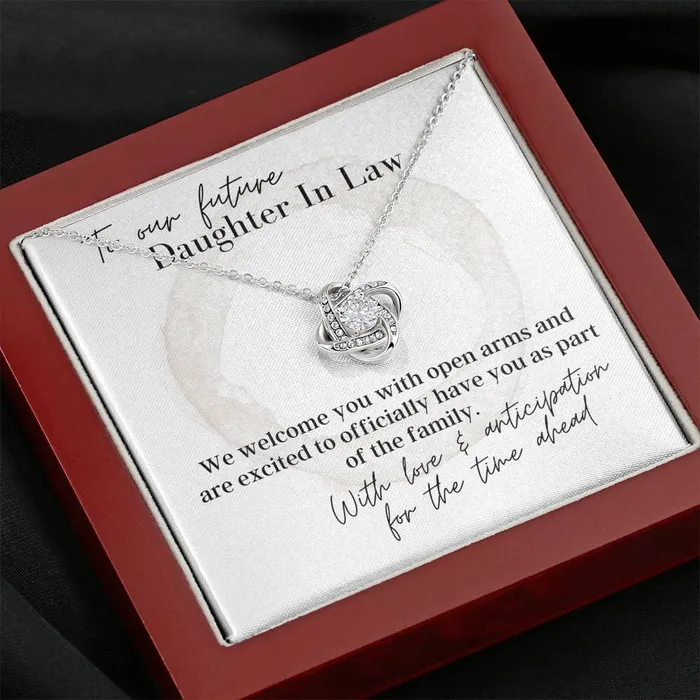 Necklaces ShineOn Fulfillment To Our Future Daughter In Law We Love You Love Knot Pendant Necklace