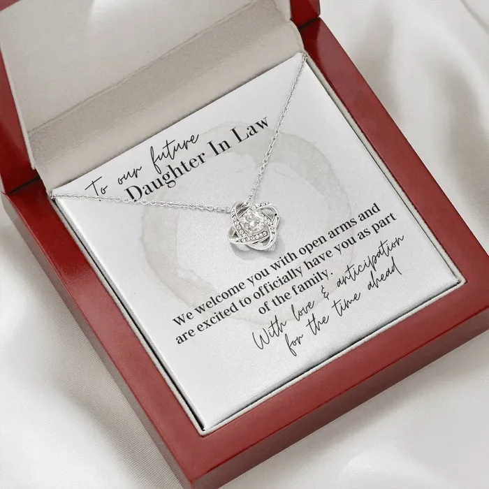 Necklaces ShineOn Fulfillment To Our Future Daughter In Law We Love You Love Knot Pendant Necklace
